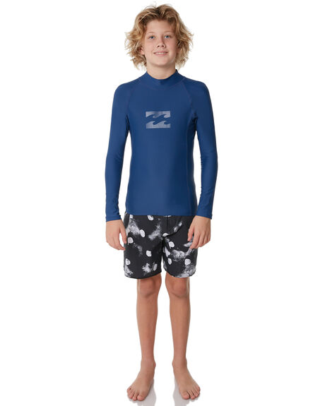 Billabong Kids Boys All Day Wave Rashvest - Slate Blue | SurfStitch