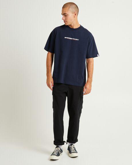 NAVY MENS CLOTHING SPENCER PROJECT T-SHIRTS + SINGLETS - SPMW24211-NVY-S