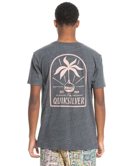 CHARCOAL HEATHER MENS CLOTHING QUIKSILVER GRAPHIC TEES - EQYZT06448-KTAH