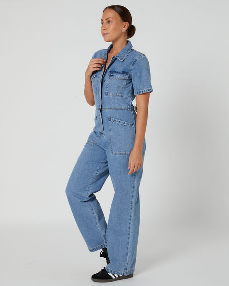 LIGHT VINTAGE BLUE WOMENS CLOTHING ABRAND PLAYSUITS + OVERALLS - A41V00-6939