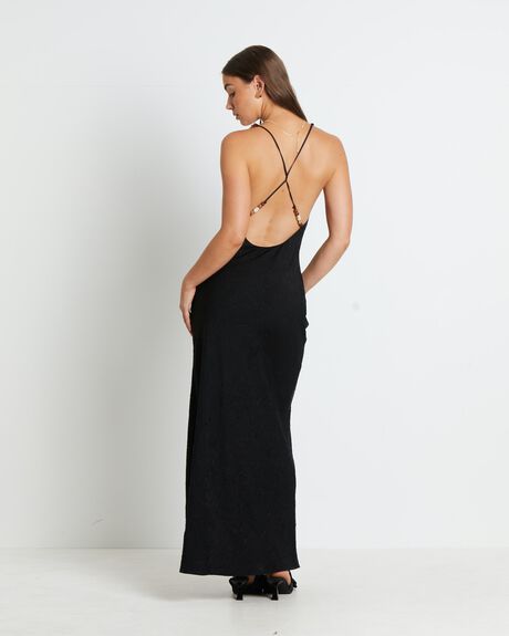 BLACK WOMENS CLOTHING STUDIO DRESSES - 1000105759-BLK-XS