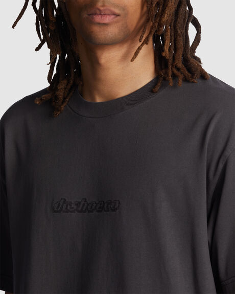 BLACK ENZYME WASH MENS CLOTHING DC SHOES GRAPHIC TEES - ADYZT05230-KVJW
