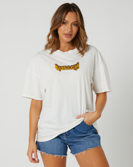 STAR WHITE WOMENS CLOTHING VOLCOM TEES - B3512312SWH