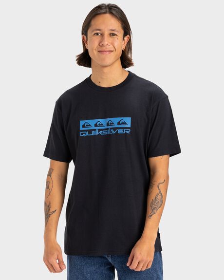 BLACK MENS CLOTHING QUIKSILVER T-SHIRTS + SINGLETS - UQYZT05512-KVJ0