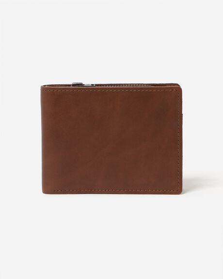 BROWN MENS ACCESSORIES STITCH AND HIDE WALLETS - MW_BILLY_DKBRN