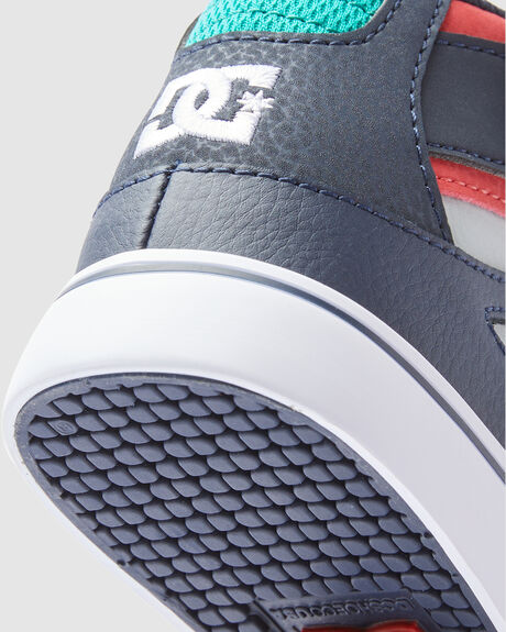 HEATHER GREY NAVY KIDS YOUTH BOYS DC SHOES SNEAKERS - ADBS300324-HN0