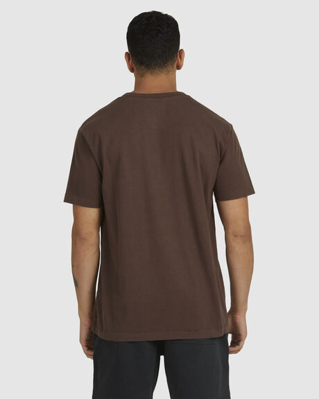COFFEE MENS CLOTHING RVCA GRAPHIC TEES - UVYZT00350-COF
