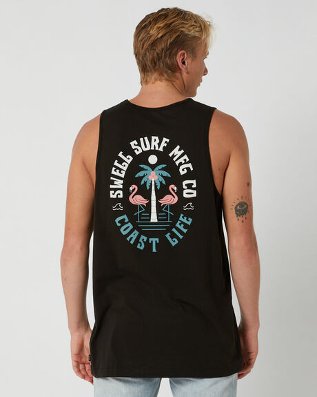 BLACK MENS CLOTHING SWELL SINGLETS + TANKS - S5232289BLACK
