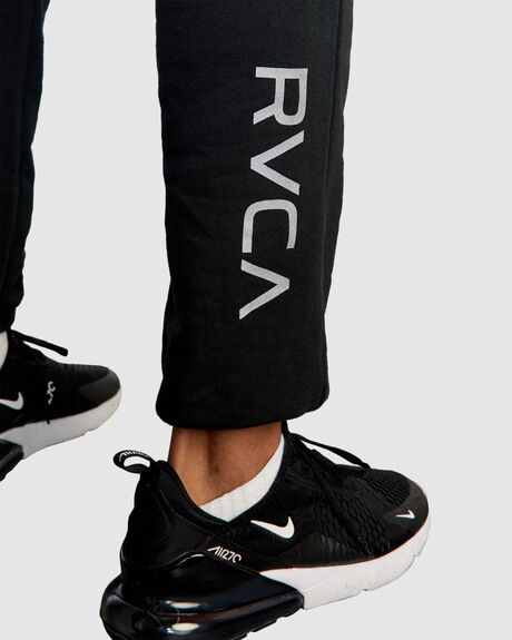 BLACK MENS CLOTHING RVCA PANTS - VJ301SWT-BL2