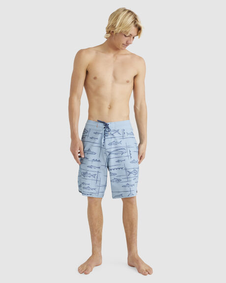 BENTO DUSK BLUE MENS CLOTHING QUIKSILVER BOARDSHORTS - AQMBS03105-BHC9