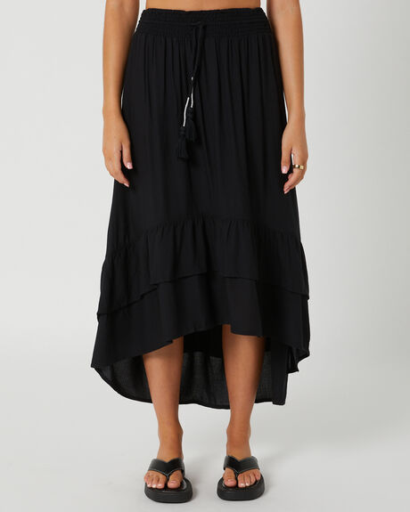 BLACK WOMENS CLOTHING VOLCOM SKIRTS - B1432077-BLK