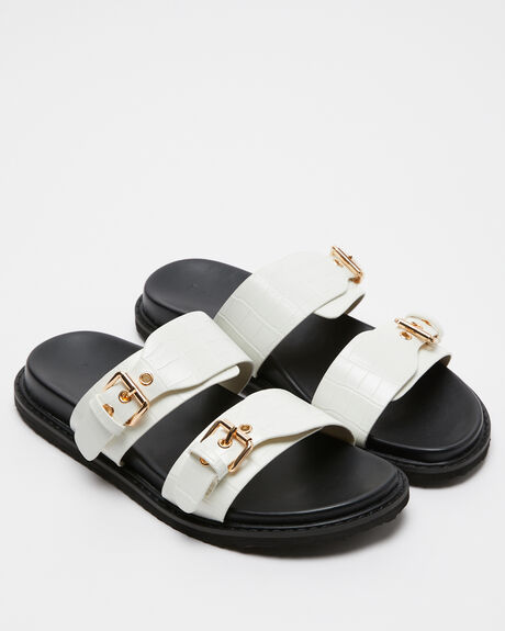 BONE CROC WOMENS FOOTWEAR BILLINI SLIDES - S950-BONE