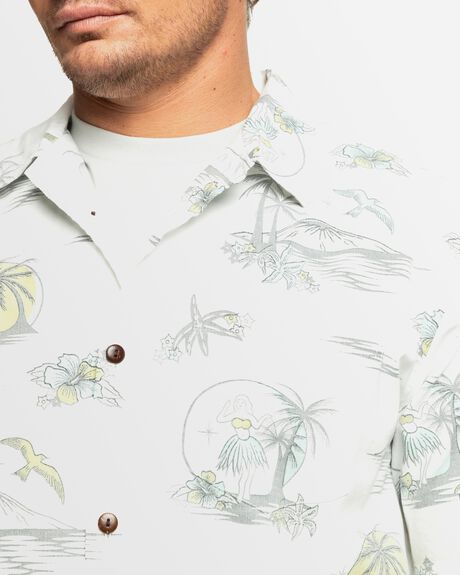 SNOWWHITE DNA DESTINA ISLANDSS MENS CLOTHING QUIKSILVER SHIRTS - AQYWT03400-WBK9