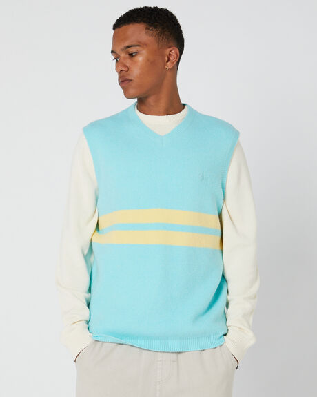 SEA FOAM MENS CLOTHING STUSSY KNITS + CARDIGANS - ST036300SEAFO