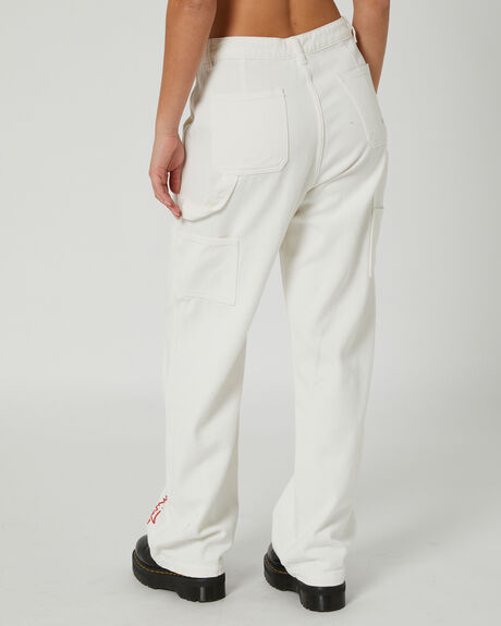 WHITE MULTI WOMENS CLOTHING MISFIT PANTS - MT125605WHT