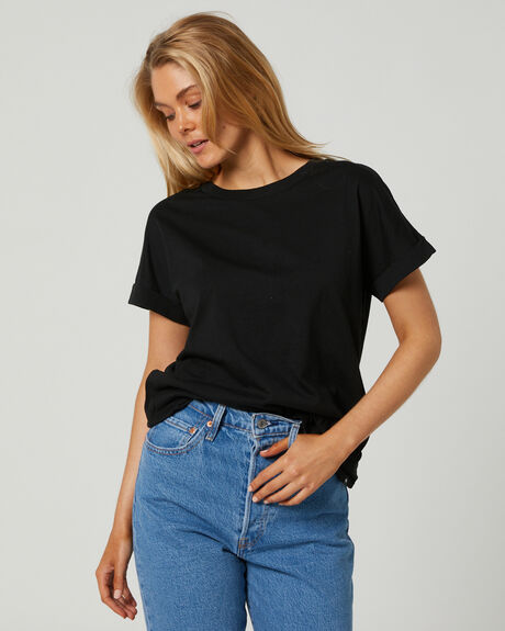 BLACK WOMENS CLOTHING RIP CURL TEES - GTEKZ9090