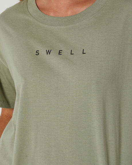 GREEN WOMENS CLOTHING SWELL T-SHIRTS + SINGLETS - SWWW23120GRN