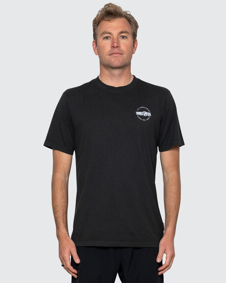 WASHED BLACK MENS CLOTHING JS INDUSTRIES GRAPHIC TEES - JSCBT1