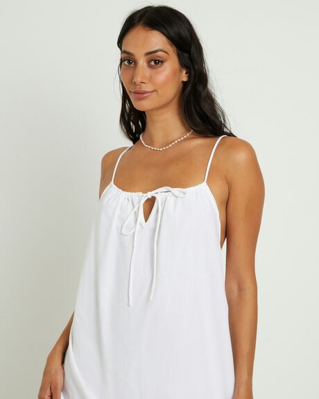 WHITE WOMENS CLOTHING SUBTITLED DRESSES - 1000106540-WHT-XXS