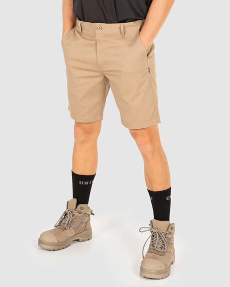 KHAKI MENS CLOTHING UNIT SHORTS - 212117004-KHAKI