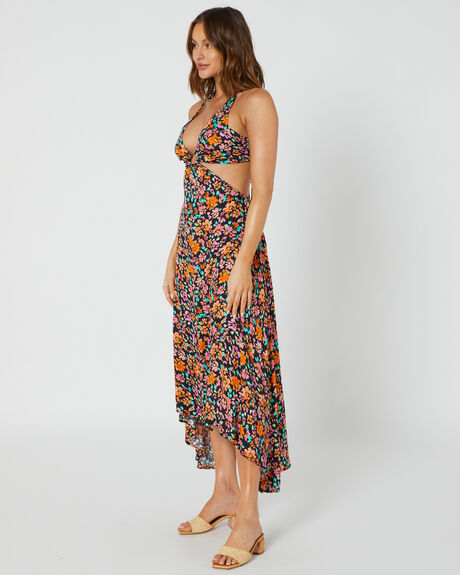 MIDNIGHT PANSY WOMENS CLOTHING TIGERLILY DRESSES - T621447MID