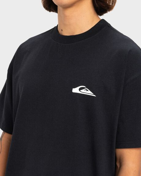 BLACK MENS CLOTHING QUIKSILVER T-SHIRTS + SINGLETS - UQYZT05517-KVJ0