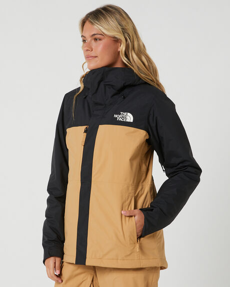 BLACK ALMOND BUTTER SNOW WOMENS THE NORTH FACE SNOW JACKET - NF0A7WYKKIG