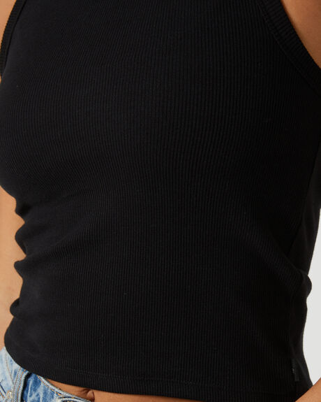 BLACK WOMENS CLOTHING SILENT THEORY T-SHIRTS + SINGLETS - 60X5180-BLK