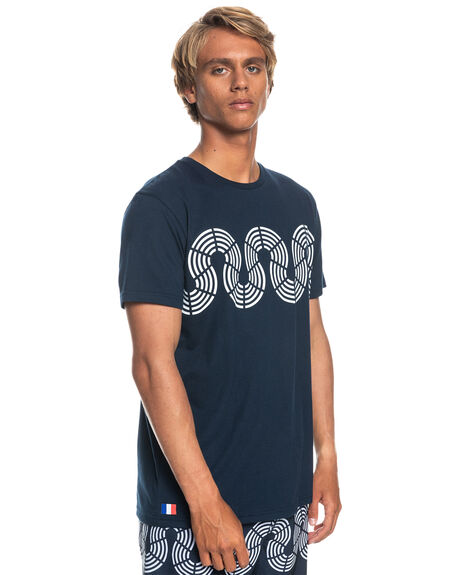FRA - NAVY BLUE MENS CLOTHING QUIKSILVER GRAPHIC TEES - EQYZT06653-BYJ6