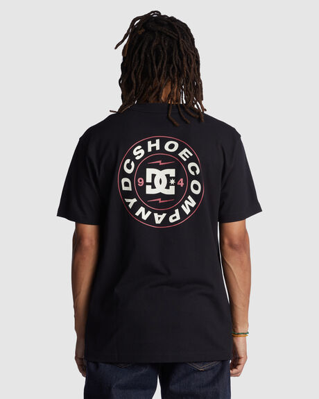 BLACK MENS CLOTHING DC SHOES GRAPHIC TEES - ADYZT05246-KVJ0
