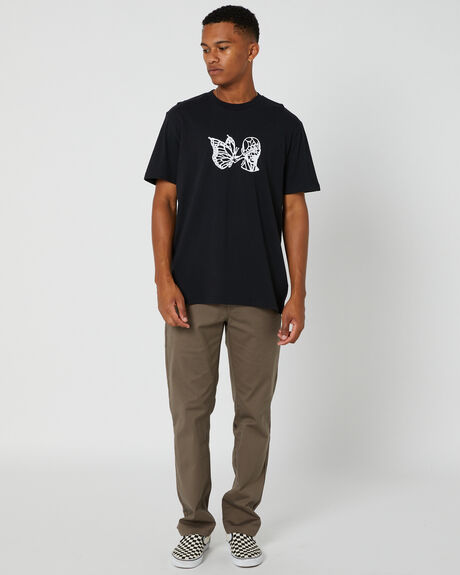 BLACK MENS CLOTHING GLOBE GRAPHIC TEES - GB02330000BLACK