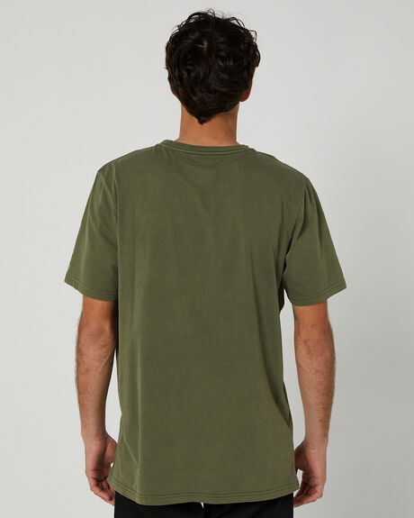 ARMY GREEN COMBO MENS CLOTHING VOLCOM BASIC TEES - A4332275ARC