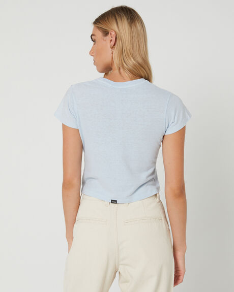 BABY BLUE WOMENS CLOTHING THRILLS TEES - WTA23-120EBLU