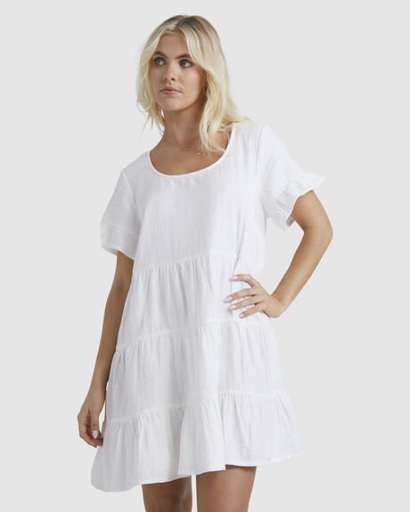WHITE WOMENS CLOTHING BILLABONG DRESSES - UBJWD00277-WHT