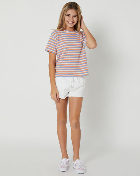 MID BLUE KIDS YOUTH GIRLS RIP CURL T-SHIRTS + SINGLETS - 029GTE-8962