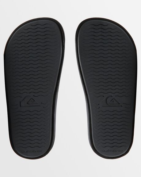 BLACK 1 KIDS BOYS QUIKSILVER SLIDES + THONGS - AQBL100598-KVJ1