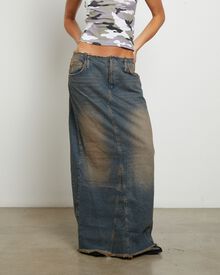 BDG URBAN OUTFITTERS Frankie Midi Ovedye Pink Denim