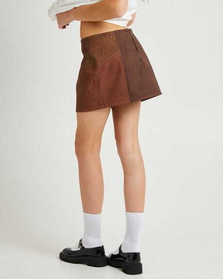 BROWN WOMENS CLOTHING INSIGHT SKIRTS - INWW24418-BRN-XXS