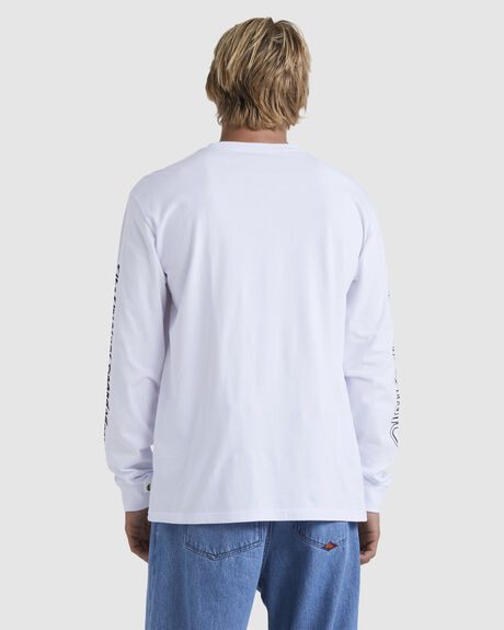 WHITE MENS CLOTHING QUIKSILVER T-SHIRTS + SINGLETS - UQYZT05177-WBB0