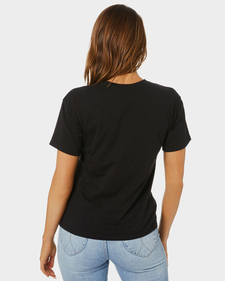 BLACK WOMENS CLOTHING HURLEY TEES - HAGTS21COH010