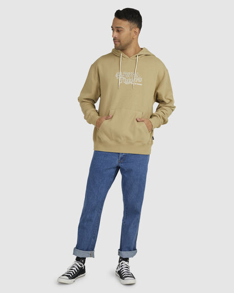 KHAKI MENS CLOTHING RVCA HOODIES - UVYFT00176-KHA
