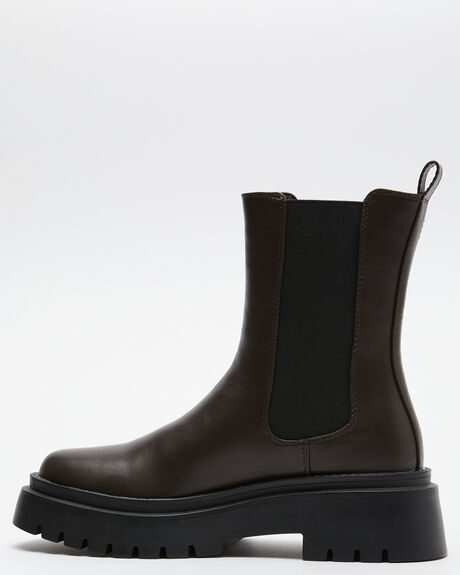 DARK CHOCOLATE WOMENS FOOTWEAR BILLINI BOOTS - B1374-CHOC