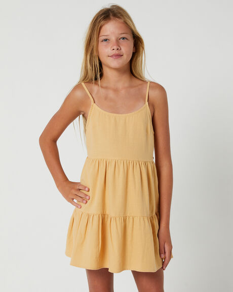 YELLOW KIDS YOUTH GIRLS RUSTY DRESSES + PLAYSUITS - DRG0042YEL