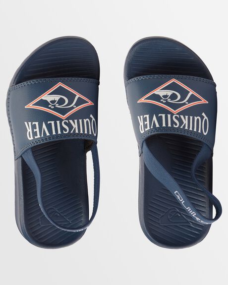 BLUE 5 KIDS BOYS QUIKSILVER SLIDES + THONGS - AQBL100543-BYJ5