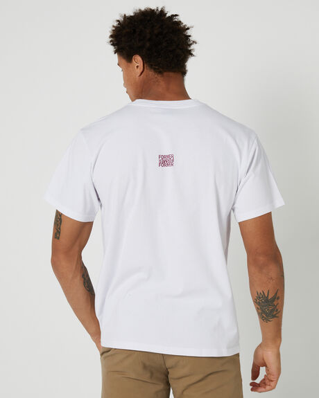 WHITE MENS CLOTHING FORMER GRAPHIC TEES - FTE-23107WHT