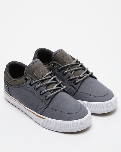 GREY CANVAS KIDS BOYS GLOBE SNEAKERS - GBKGS14339