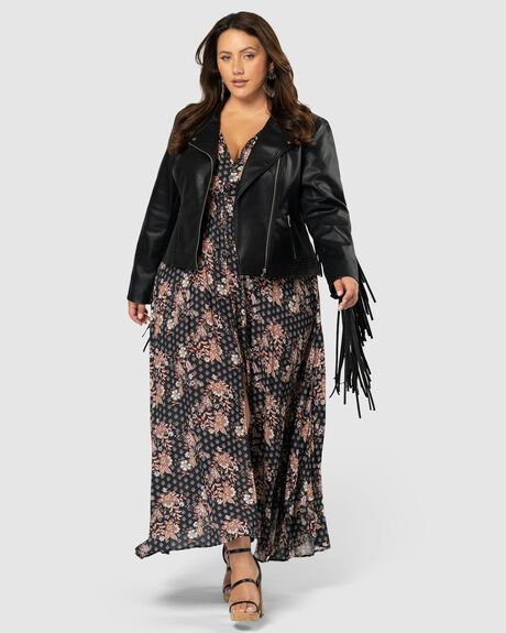 BLACK WOMENS CLOTHING THE POETIC GYPSY COATS + JACKETS - CPAW21163001-10