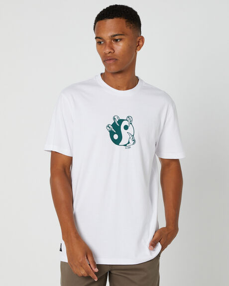 WHITE MENS CLOTHING GLOBE GRAPHIC TEES - GB02330001WHITE
