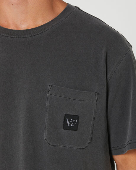 BLACK MENS CLOTHING RIVVIA PROJECTS BASIC TEES - RTE-23108BLK