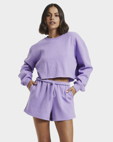 surfstitch.com | GENERAL PANTS CO. BASICS Cropped Raw Hem Fleece Jumper